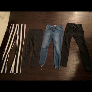 Jeans, stretchy pants!